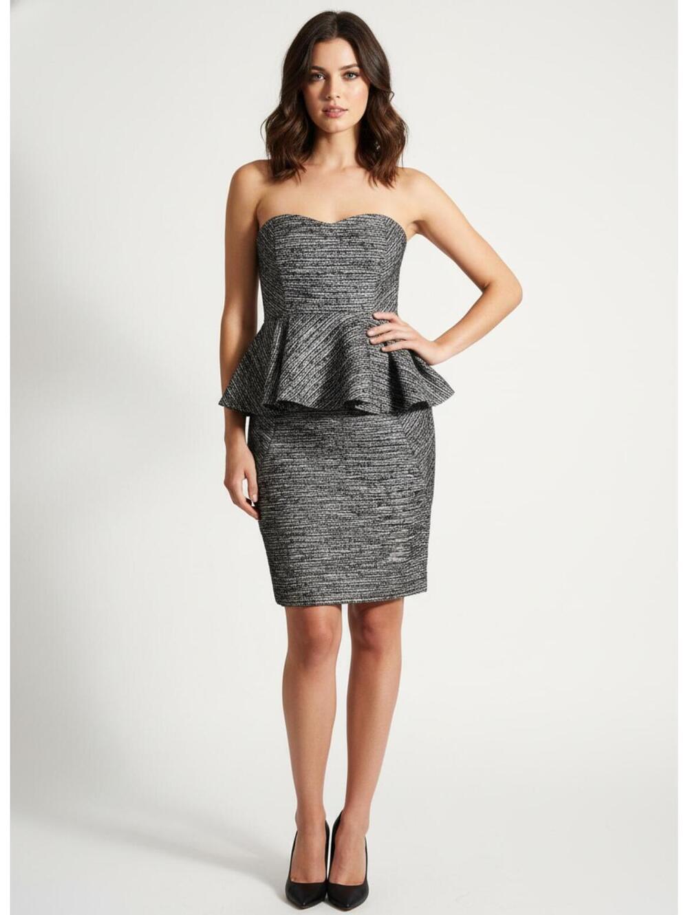 Revolve Funktional Frequency Strapless Peplum Dress Size M
